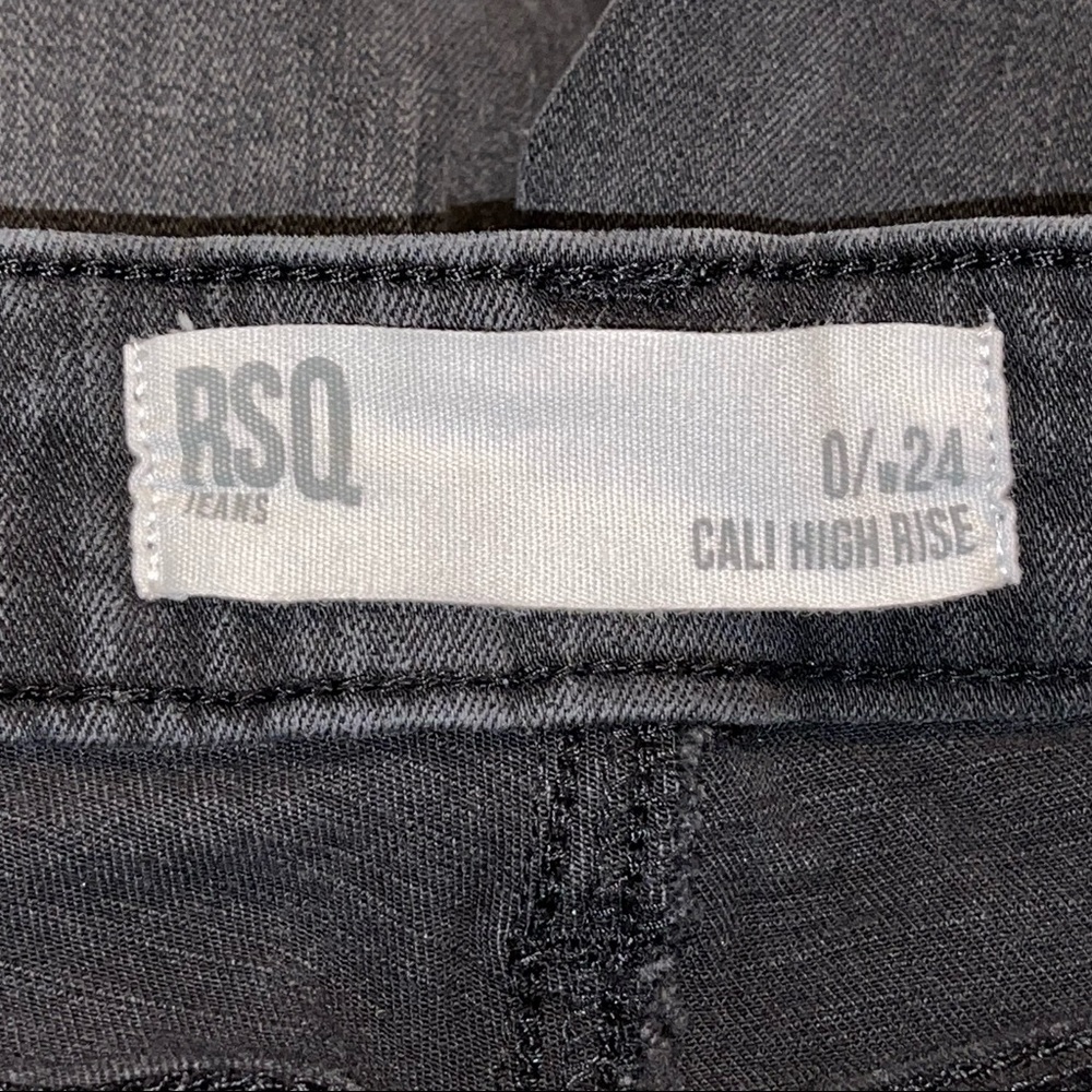 “RSQ” LADIES BUTTON UP CALI HI-RISE BLACK JEANS, SIZE 0 (24) - Picture 5 of 7